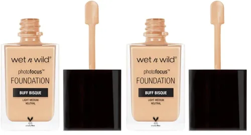 Vista 16 de wet n wild - Base líquida Photo Focus con acabado mate, vegana y libre de crueldad animal, color ámbar beige (Amber Beige)