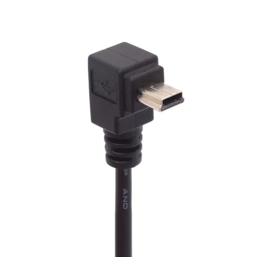Vista 5 de Cable USB 2.0 A macho a ángulo mini, 90 grados de ángulo descendente Mini 5P Cable de carga de sincronización de datos para Garmin Dash Cam Car