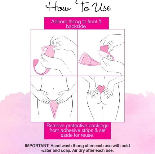 Vista 5 de Hollywood Fashion Secrets, Reusable, Skip the Line Adhesive Thong