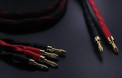 Vista 6 de k4B-2B Cable de altavoz bi-cable (2 enchufes tipo banana - 4 enchufes tipo banana), 1 par (total 12 enchufes banana), k4B-2B (4.92 pies))