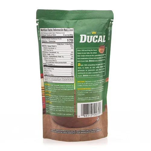 Vista 2 de Ducal Bolsa de frijoles rojos refritos, 14.1 onzas (paquete de 18) – Frijoles rojos refritados vegetarianos instantáneos, sin OMG y sin gluten