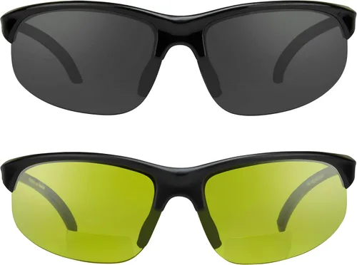 Vista 15 de proSPORT BIFOCAL - Lentes de sol tintados para hombre y mujer, alta definición, amarillo ámbar ahumado, +1.50 +1.75 +2.00 +2.25 +2.50