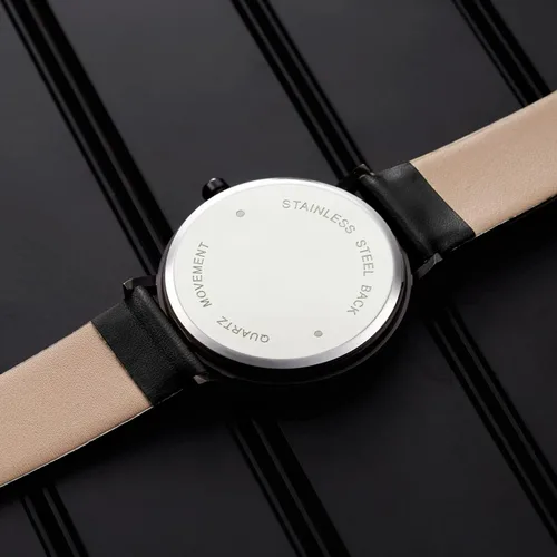 Vista 9 de SHENGKE Women Minimalist Watch Ultra Thin Leather Strap Fashion Creative Waterproof Watch