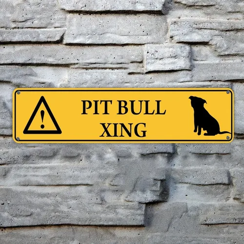 Vista 16 de Husky Xing - Letrero de metal de advertencia para perro, letrero de metal para cruzar el patio, decoración antigua de hierro personalizado