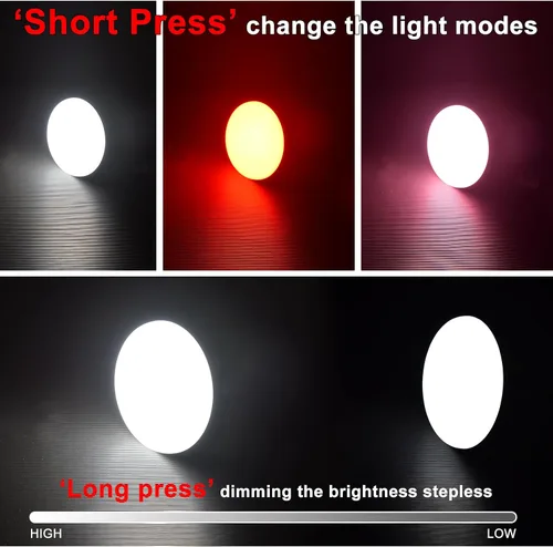 Vista 3 de 10000mAh Rechargeable Camping Light Insect Not Attract 4000LM Work Light White/Red/Pink/SOS Brightness Stepless Dimming, IP45 Waterproof Tent Light