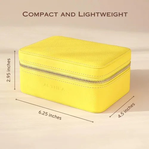 Vista 4 de Althea Joyero de viaje con tres cajas para aretes, anillos, pulseras y más, caja organizadora compacta 3 en 1, regalo, caja de almacenamiento