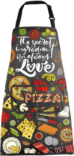 Vista 8 de MBMSO Divertido regalo de pizza para delantal con bolsillos