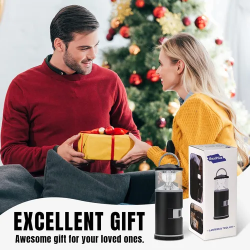Vista 2 de Regalo de Navidad para él, linterna LED de campamento, multiherramienta y equipo de pesca para exteriores, camping, senderismo, regalos
