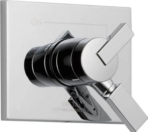 Vista 3 de Delta Faucet Vero Serie 17 Kit de ajuste de válvula de mango de ducha de doble función, bronce champán T17053-CZ (válvula no incluida)