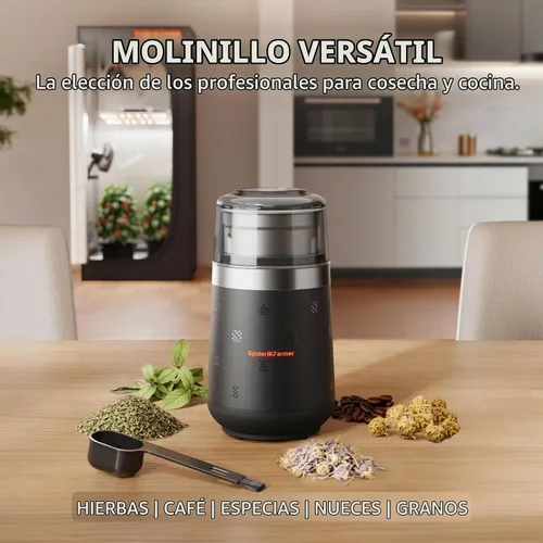Vista 2 de Spider Farmer Molinillo de café eléctrico, 2.47 oz para frijoles, especias y nueces