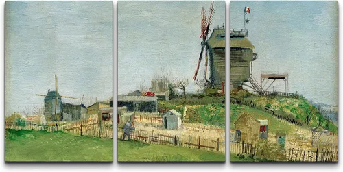 Vista 141 de wall26 Lienzo enmarcado para pared, juego de arte con flores de almendra de Vincent Van Gogh, naturaleza, ilustraciones de área silvestre, bellas