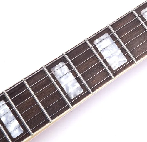 Vista 5 de Guitarra eléctrica de jazz GROTE de cuerpo hueco con herrajes cromados (Natural)