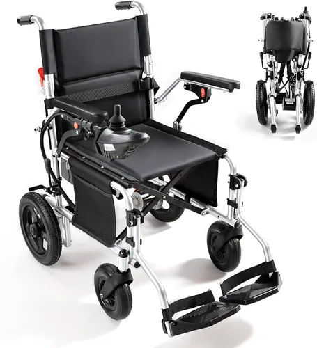 Vista 9 de YF001S Zygenair Silla de ruedas eléctrica de capacidad de 330 libras para adultos, 15 millas de alcance, silla de ruedas eléctrica ligera