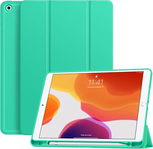 Vista 22 de Soke - Funda para iPad de 9ª generación 2021/8ª generación 2020/7ª generación 2019 con soporte para lápices - Funda de protección premium a prueba