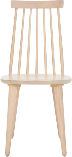 Vista 13 de SAFAVIEH Furniture - Juego de 2 sillas auxiliares Burris - Gris - Madera maciza - Diseño moderno de línea limpia - Ideal para comedor, cocina, sala