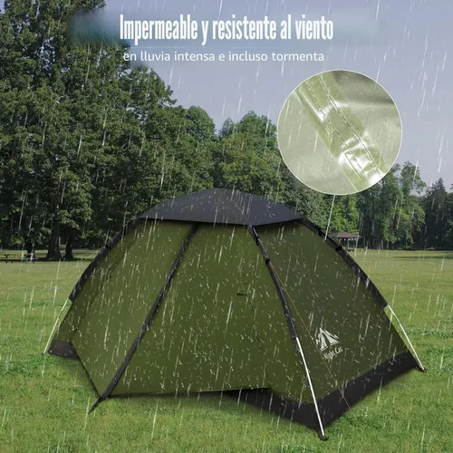 Vista 4 de Night Cat Tienda de Campaña para Mochileros para Una o Dos Personas, Liviana, Impermeable, para Acampar, Senderismo, para Adultos, Niños, Scouts