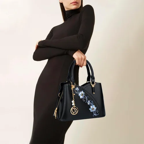Vista 67 de KKXIU Monederos y bolsos de mano con triple compartimento para mujer, bolso de mano con asa superior