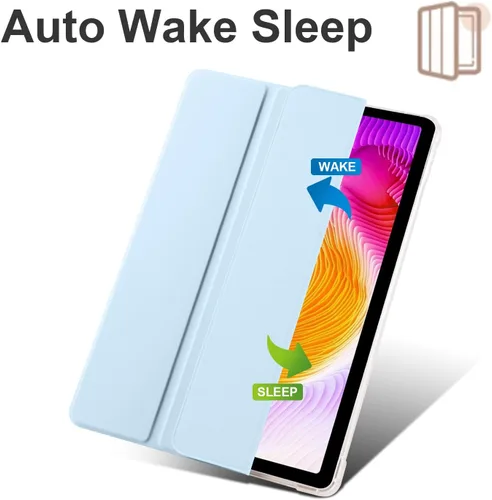 Vista 2 de Funda inteligente para Xiaomi Mi Pad 6/Mi Pad 6 Pro de 11 pulgadas, funda de piel sintética con función de reposo/encendido automático inteligente