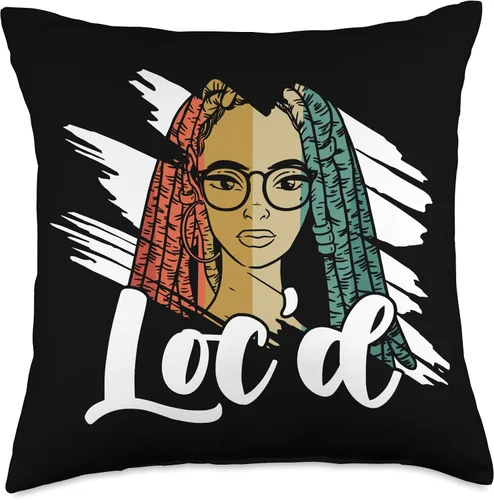 Vista 5 de Locs Afro Dreadlocks Love Natural Beauty Hair It's the Locs for Me-Afro Hair - Almohada negra americana africana, 16 x 16 pulgadas, multicolor
