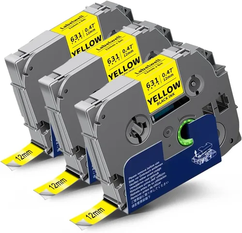 Vista 8 de Labelwell Paquete de 3 cintas TZe-111 compatibles con etiquetas adhesivas transparentes de 0.236 in 0.23 pulgadas, TZe111 TZ-111, negro sobre