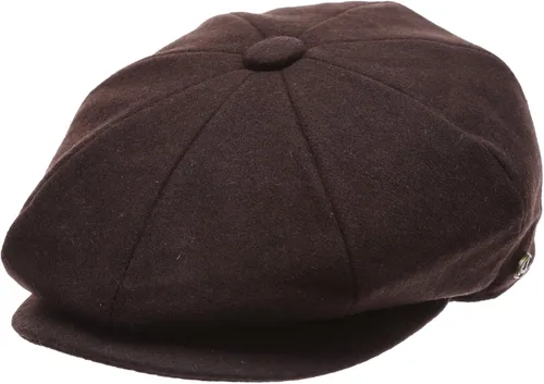 Vista 11 de Sombrero clásico de 8 paneles de mezcla de lana Newsboy Snap Brim Collection para hombre 2317-gris oscuro