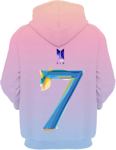 Vista 2 de Kpop Sudadera con capucha para mujer unisex con estampado 3D con bolsillo grande regalos para fanáticos
