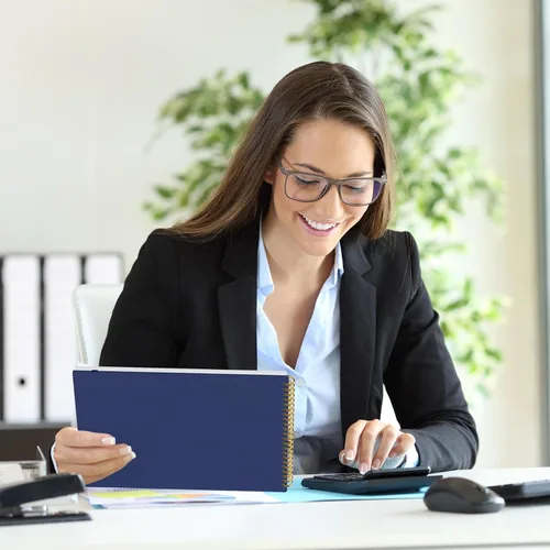 Vista 7 de AKONEGE Libro Mayor de Contabilidad para Pequeñas Empresas y Uso Personal, Cuaderno Rastreador de Gastos Horizontal Libro Mayor para Teneduría