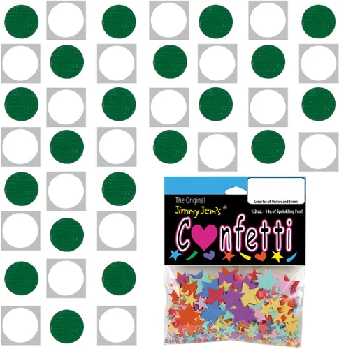 Vista 201 de Confetti Circle 1/4" Negro, Azul Marino Combo - 2 bolsas de media onza (1 oz) (8550/9971)