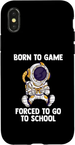 Vista 4 de iPhone 15 Born To Game - Astronauta de videojuegos - Funda para juegos de computadora