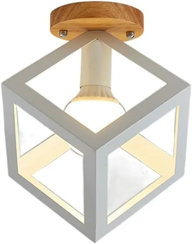 Vista 11 de RCIDOS Nordic - Lámpara de techo semiempotrada para el hogar, pasillo, montaje empotrado, E27, fácil de instalar, iluminación creativa para pasillo
