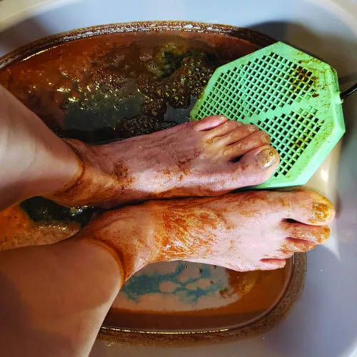 Vista 3 de Máquina de desintoxicación de iones iónicos Chi para baño de pies Aqua Spa Cleanse con dos veces potente CS-900 Array (EUCALYPTUS)