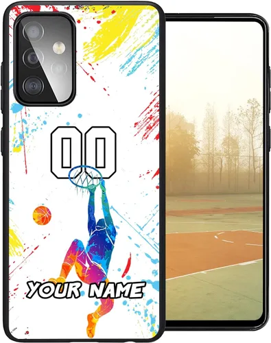 Vista 19 de Funda de goma personalizada con diseño de bandera de Estados Unidos para Galaxy A16/A15/A25/A14/A54/A53/ A03S/A02S América Fuego