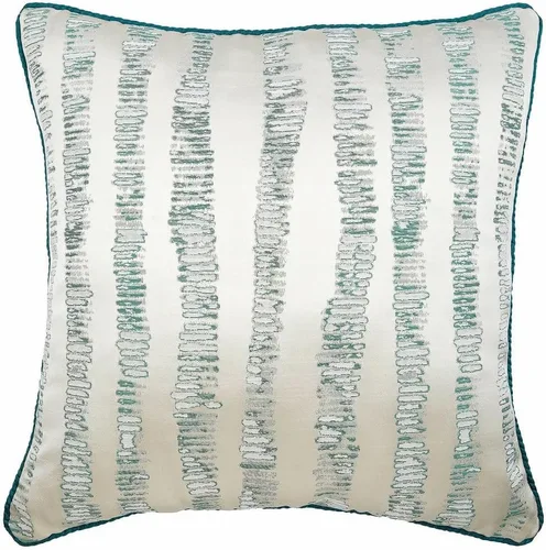 Vista 53 de The HomeCentric Funda de almohada con cremallera, funda de cojín azul de 12 x 12 pulgadas, funda de cojín de algodón bordado para sofá, diseño