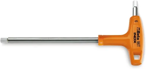Vista 6 de Beta 96TINOX - Llave hexagonal de acero inoxidable con mango en T de 1/4 de pulgada, llave Allen ergonómica de alto par con puntas hexagonales
