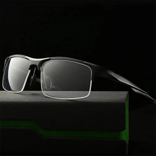 Vista 4 de Gafas de lectura bifocales fotocromáticas para hombres Aluminio magnesio deportes transición lupa presbicia gafas de sol lectores Negro