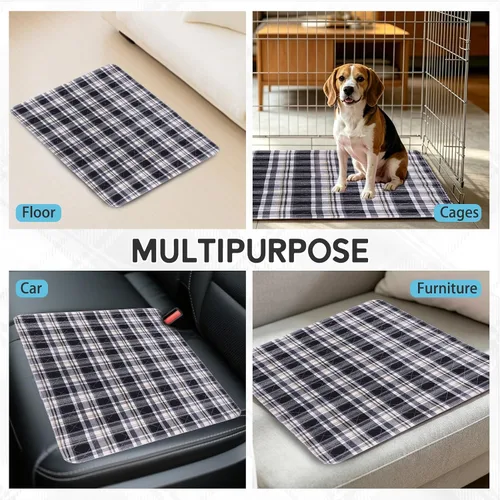 Vista 5 de Almohadillas lavables para orina de perros, 18 x 24 pulgadas, 2 unidades, almohadilla de parto para entrenamiento de cachorros, protector de suelo
