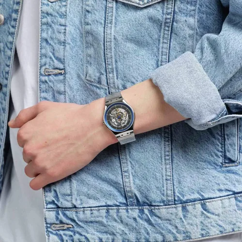Vista 3 de Swatch Anillo en azul Gris