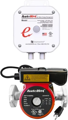 Vista 3 de AUTOHOT Sistema de bomba de recirculación de agua caliente a pedido DR055A-USK - Fácil instalación, certificado UL y NSF61. Ahorra agua y energía