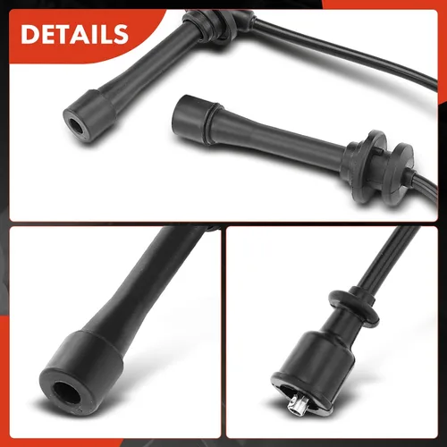 Vista 8 de A-Premium Juego de 2 cables de bujía de encendido compatibles con Kia Sportage 1995-2002 L4 2.0L DOHC