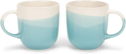 Vista 12 de Elanze Designs Paquete de 2 tazas de café de cerámica de cerámica de 14 onzas, color verde eucalipto