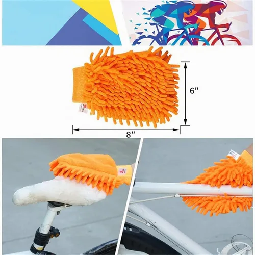 Vista 6 de focopot Kit de limpieza de bicicletas 9 piezas con herramienta de cepillo de limpieza y depurador de cadena