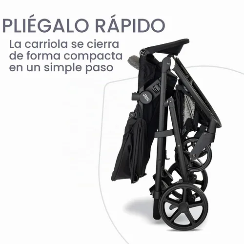 Vista 4 de Britax Brook+ cochecito de bebé modular, ultra ligero para bebés y niños pequeños con inserto SafeWash y 4 formas de pasear, ónix gris Ónix grafito