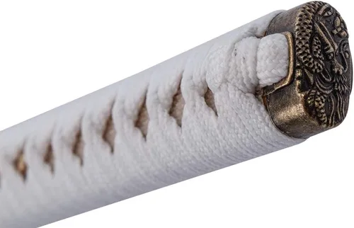 Vista 6 de Samurai Katana,1060 acero de alto carbono,Acero T10,Acero de Damasco,Aleación Tsuba,Mango de madera maciza