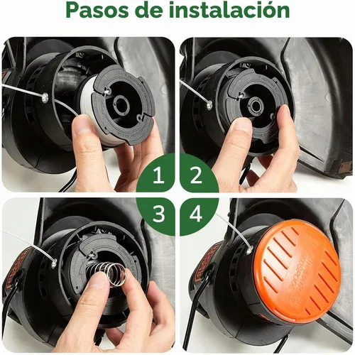 Vista 9 de GreatBuddy Paquete de 3 cuerdas AF-100 compatibles con la línea de recortadora de cuerdas Black Decker Wacker, 30 pies, 0.065 pulgadas