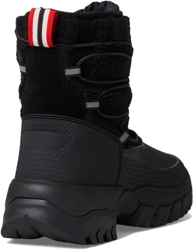 Vista 5 de Hunter Wanderer - Botas de nieve cortas de sherpa para mujer, parte superior textil y sintética, puntera cerrada y cómodas botas de nieve