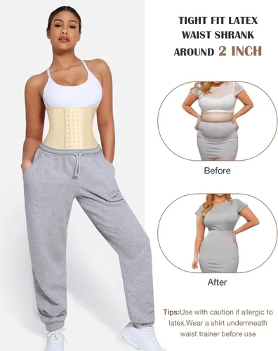 Vista 2 de Entrenador de cintura para mujer, corsé de látex para cintura