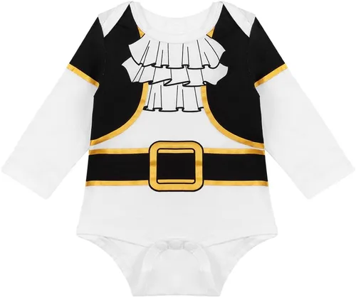 Vista 2 de LENSOUS Conjunto de pantalones de pirata para bebés y niñas con sombrero