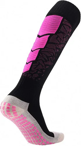 Vista 6 de Calcetines deportivos unisex gruesos hasta la rodilla con puntos de goma para espinilleras de béisbol/fútbol/fútbol