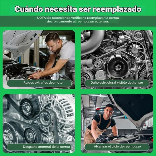 Vista 7 de AUQDD 38102 Tensor de Correa con Polea Ranurada (Para V6 4.0L) Compatible con 96-97 Ford Aerostar, 93-00 Explorer, 94-00 Ranger / 94-00 Mazda B4000