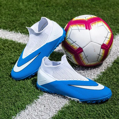 Vista 5 de Succttssful Zapatos de fútbol para hombre, ligeros, transpirables, atléticos, botas de fútbol al aire libre, para entrenamiento profesional